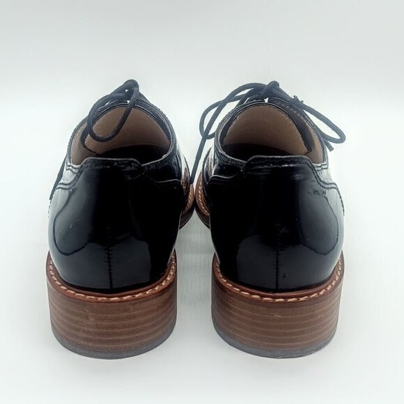 Louise et Cie Lo-Franny Black Kid Soft Patent Leather Loafers 6M - Picture 3 of 8